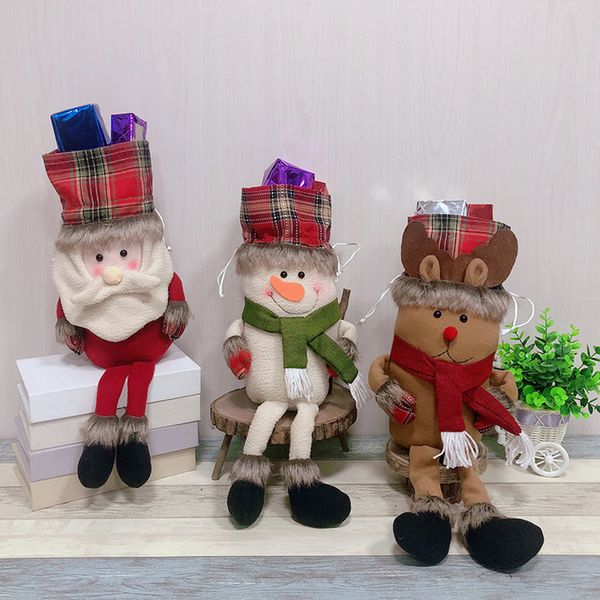 

creative christmas tree snowman decoration home party christmas bag souvenir candy gift bag 8.29