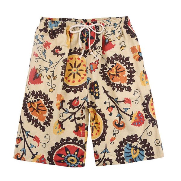 

mens various printed loose shorts summer fashion lace up casual beach pants male designer shorts, White;black