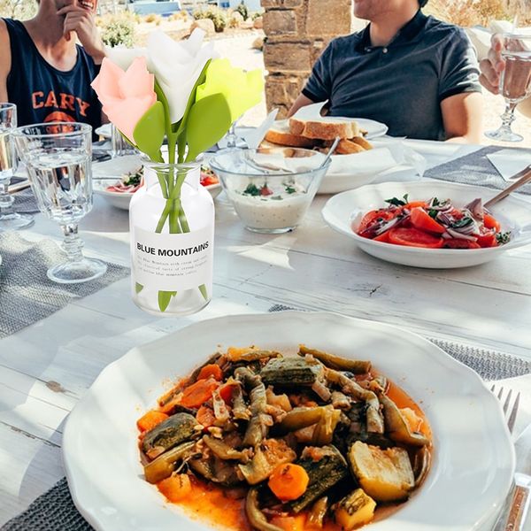 

diy салфетки клип стол ресторан партия декор салфетка бумага роза пластикового цветок отделение салфетка держатель стойки новый