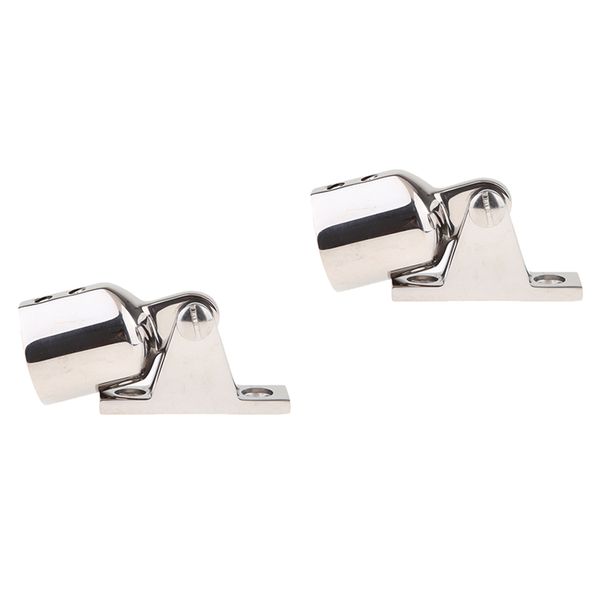 

2pcs stainless steel deck hinge bimini eye end bimini caps tube for boat