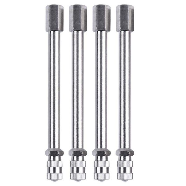 

4pcs 100mm chrome tyre valve extension twin wheel adapter for truck bus van
