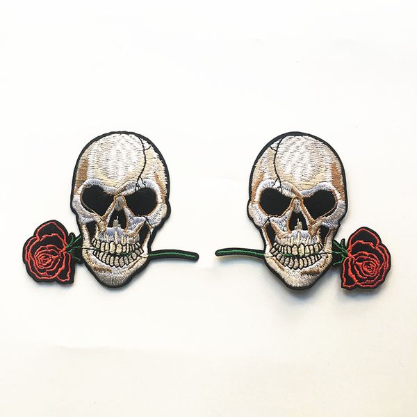 

cool skull pattern accessories for bags diy ornament for handbag suitcase and hats purse accessories, Black