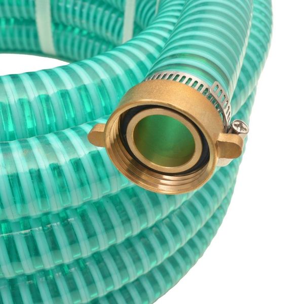 

suction hose with brass connectors 7 m 25 mm green garden sets