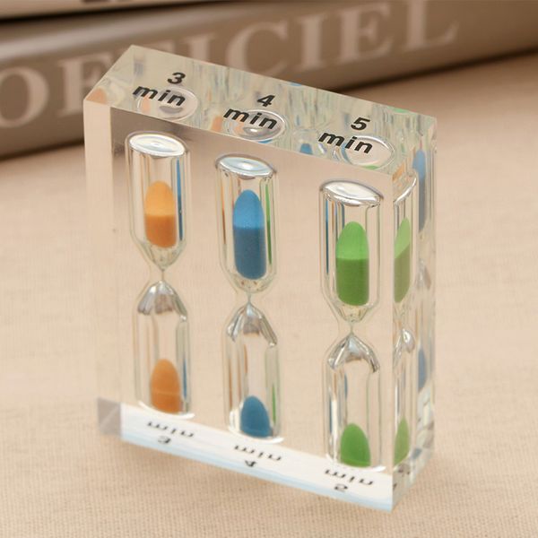 

10pcs creative time acrylic hourglass sand timer 1/2/3/4/5 minute funnel home deskdecoration laboratory kitchen office