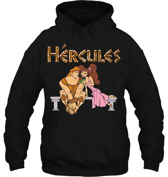 

men hoodie men's cartoon film hercules and megara fashion d women streetwear, Black