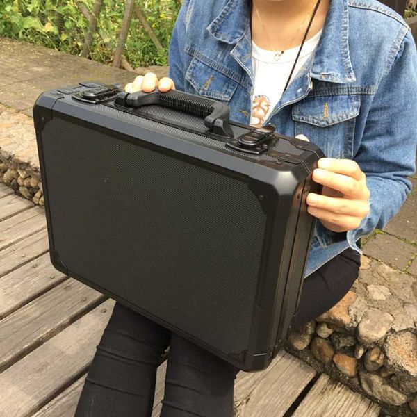 

aluminum tool case suitcase toolbox file box impact resistant safety case equipment camera with foam lining