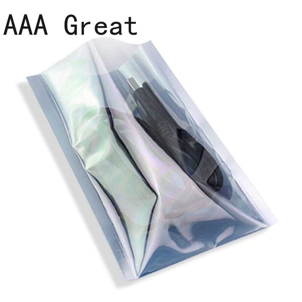 

100pcs esd antistatic bag clear shield anti-static bag open poly plastic packaging electronic accessories storage bags