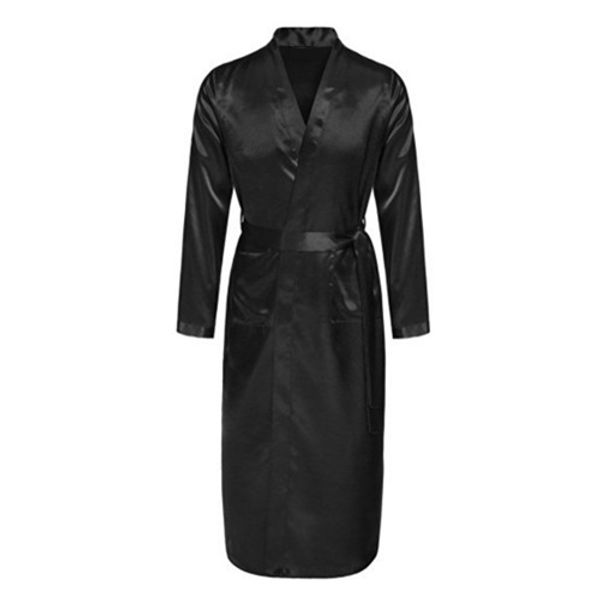 

новый черный мужской атласная вискоза robe платье сплошного цвета кимоно ванна платье lounge casual male nightgown пижамы главная wear, Black;brown