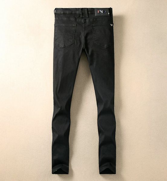 

amn designer mens jeans tide brand luxury cowboy pants fashion animal pattern comfortable breathable wild black jeans, Blue