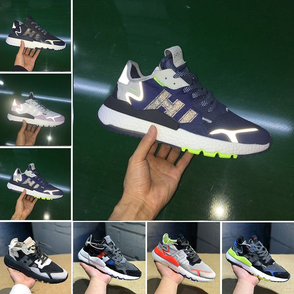 

новый nite jogger 3m светоотражающие кроссовки для мужчин женщины лучшие качества тройной черный белый дышащий mens тренер comfort sports кр