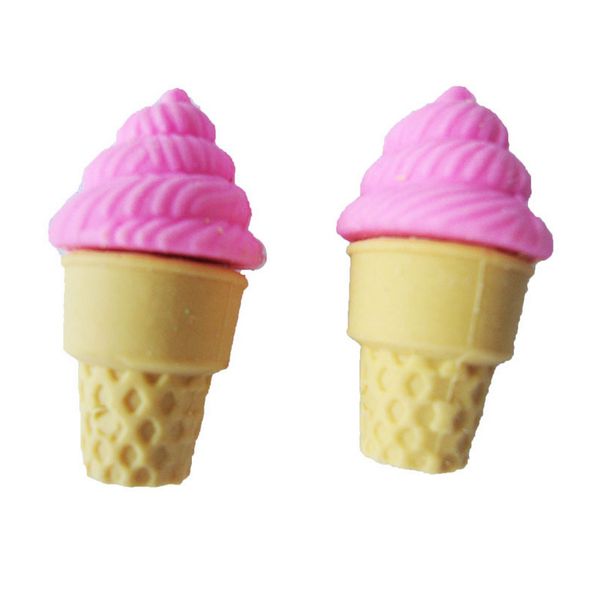 

ice cream rubber eraser removable eraser stationery school supplies apelaria gift toy for kids penil eraser toy gifts