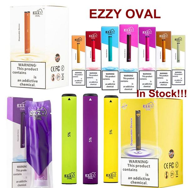 

Ezzy Овальный устройства Pod Одноразовая Vape Pen E сигареты Starter Kits С Защитный код 1,3 мл Тележки 280mAh Батарея разряжена Бобы Горячий продавать