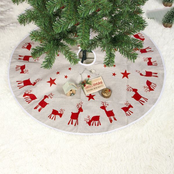 

100cm luxury red elk christmas tree xmas star skirt festive home decoration