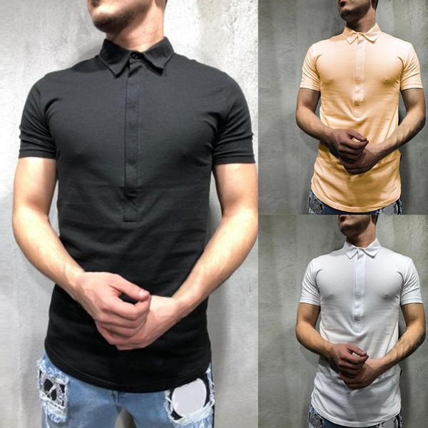 

men polo shirt men business casual solid male polo shirt short sleeve brand clothing fashion elegant size m-3xl, White;black