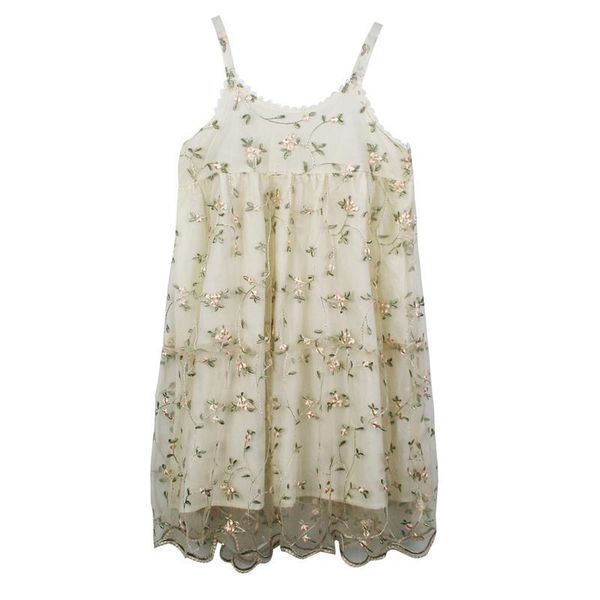

kids dresses for girls children beach clothing 2019 summer cotton sleeveless lace strap princess dress sling vestido 3~15y ca832, Red;yellow