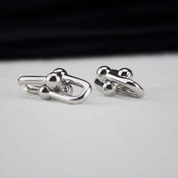 

14k Gold Earrings for Women U Shape Designer Jewelry Luxury Platinum Stud Tassel Earrings
