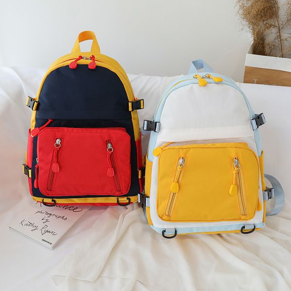 

2019 new women's casual color matching bag fashion trend backpack