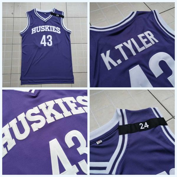 

43 LIANZEXIN K.Tyler Jersey Men Huskies The 6th Marlon Wayans Kenny Tyler Movie Basketball Jersey Stitched Embroidery Basketball Jersey