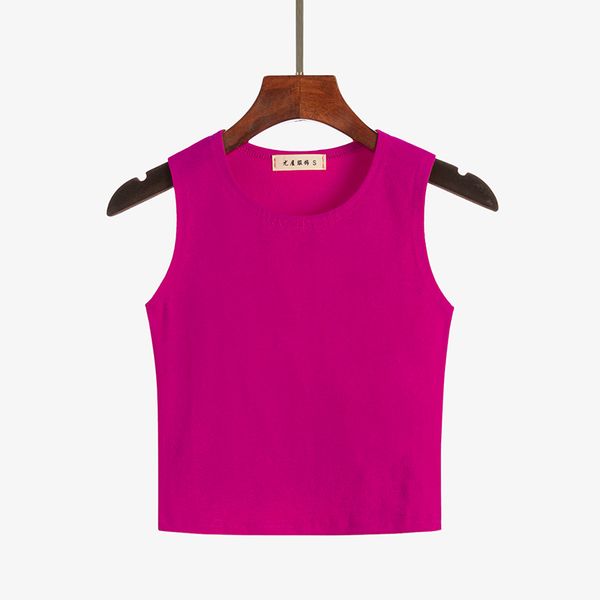 

2020 new summer style women cotton tank for ladies multicolor casual sleeveless crop tank camisole 14 colors, White