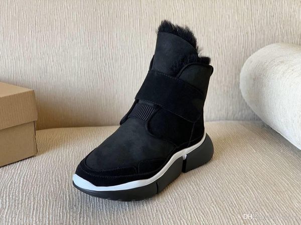 

platform booties australia designer boots over the knee women/men luxury plush shoes black genuine leather boots flat bottom