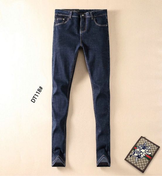 

luxury fashion mens designer jeans mens jeans torn and tight denim casual motorcycle denim jeans men pants retail wholesale, Blue