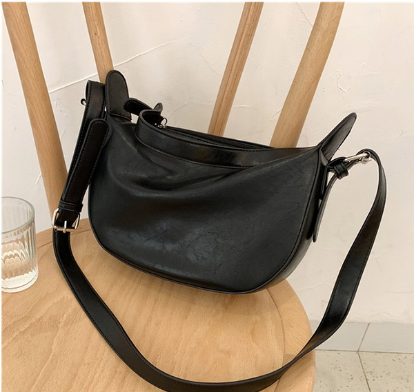

women's vintage handbag fashion girl bag office lady 's shoulder cross-body bag simple style black y-098w