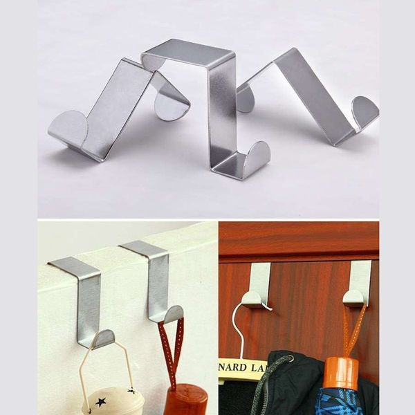 

2pc door hook stainless kitchen cabinet clothes hanger