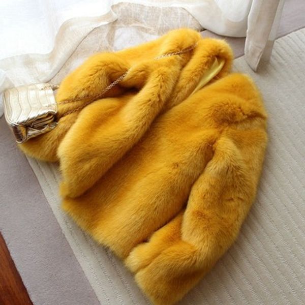 

2019 new style high-end fashion women faux fur coat s85, Black