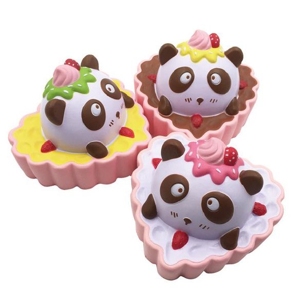 

heart shaped squishy panda cake slow rebound toy funny pu bread squishies decompression toys multi color kids toys gift