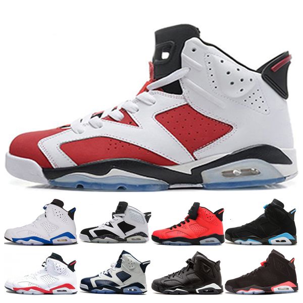 

классический 6 6s мужчины баскетбольная обувь кармин олимпийский unc черный инфракрасный сердитый бык орео высокий спорт синий кармин кроссо, Black