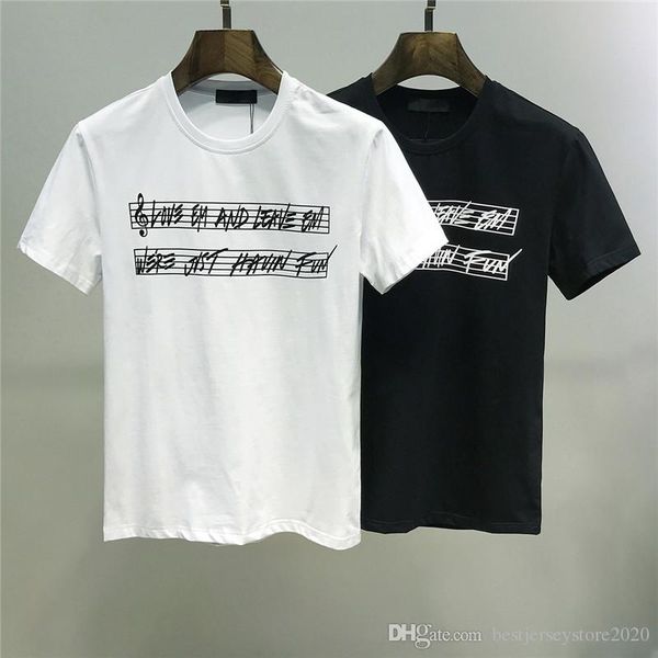 

19ss fashion luxury new fashion american мужская полосатая футболка летняя мода вышивка рубашка с короткими рукавами одежда роскошная футбол, White;black