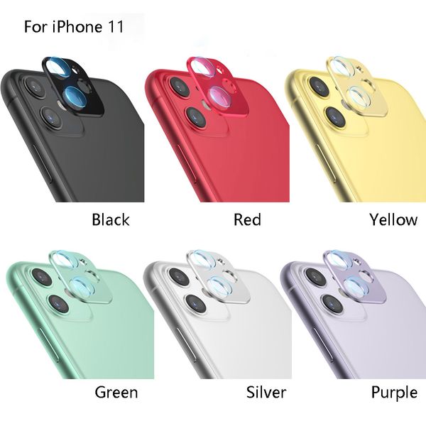 

new metal camera lens ring with protector for iphone 11 pro max 11 back cover camera ring guard sticker retail package