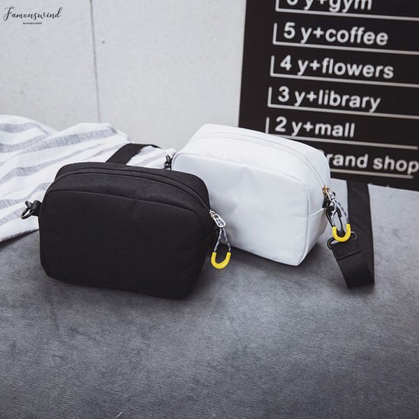 

solid color canvas cross body small shoulder bag 2020 новая мода открытый мешок хип-хоп сумки молнии сумки на ремне для 28