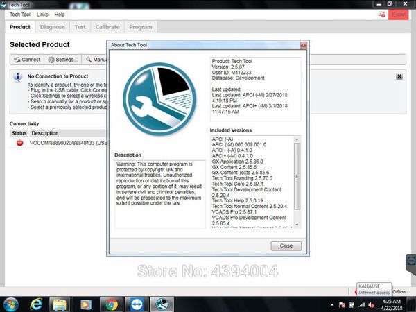 

tech tool 2.5.87 (p/ vcads) (development) acpi+ 2018 for truck diagnostic and programming