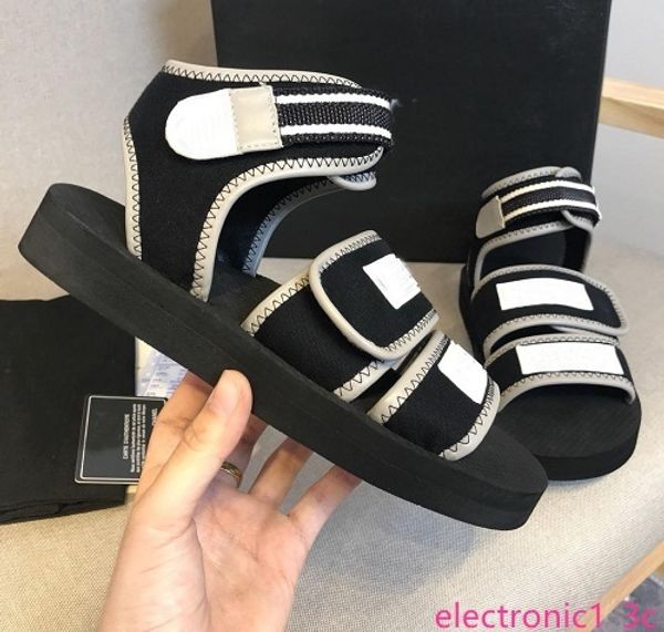 

2019 fabric black grey women sandals camillia 35-40 fashion leather luxury sandals flat slides heel leather beach shoes slip soft bottom, Black;green