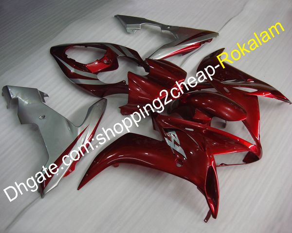 

for yamaha fairings 2004 2005 2006 yzf-r1 yzf r1 yzfr1 04 05 06 red sliver bodywork abs road fairing kit (injection molding)