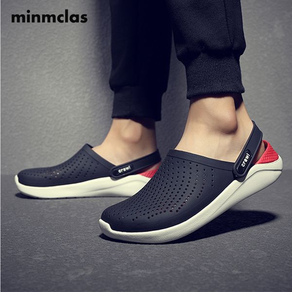 

minmclas sandals big size slip on casual garden clogs waterproof shoes women classic pool clogs beach women work medical sandals, Black