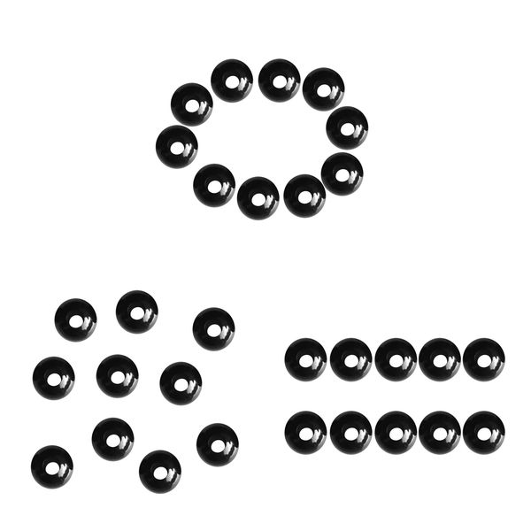 

30 pieces black plastic elastic shock cord rope toggle ball end lock ser