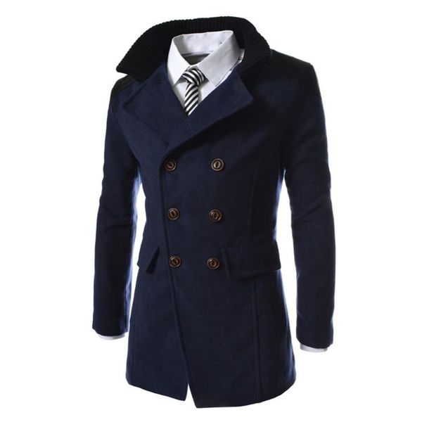 

2019 autumn winter mens mid length coat slim casual coat men solid adjustable waist male trench street wear style wind, Tan;black