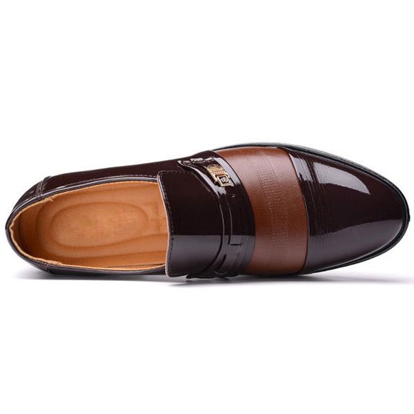 

new arrival business men pu leather shoes formal flat casual shoes, Black