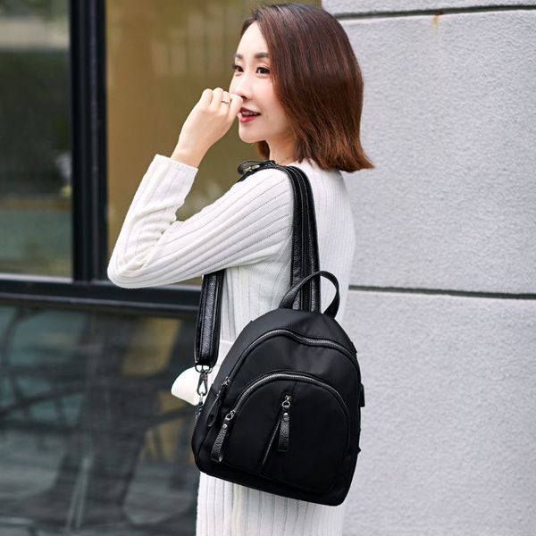 

рюкзак женский 2020 новый стиль мода корейский стиль мода школьная сумка женская задняя часть разрушенный рюкзак двойного назначения