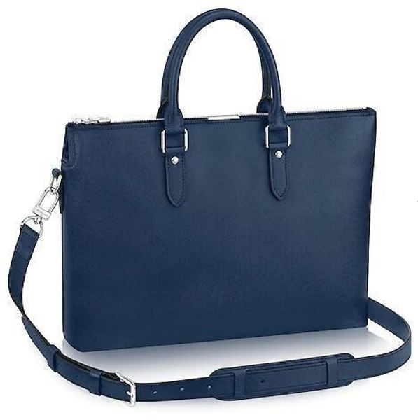 

m34401 anton soft briefcase men classic blue real caviar lambskin le boy chain flap bag handbags shoulder messenger bags totes
