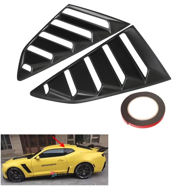 

2x car side window scoop louvers trim intake grille decoration for camaro