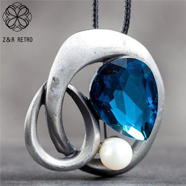 

long necklace for women vintage jewelry crystal pendant beads 2020 suspension rope chains choker wholesale jewellery ale new, Silver