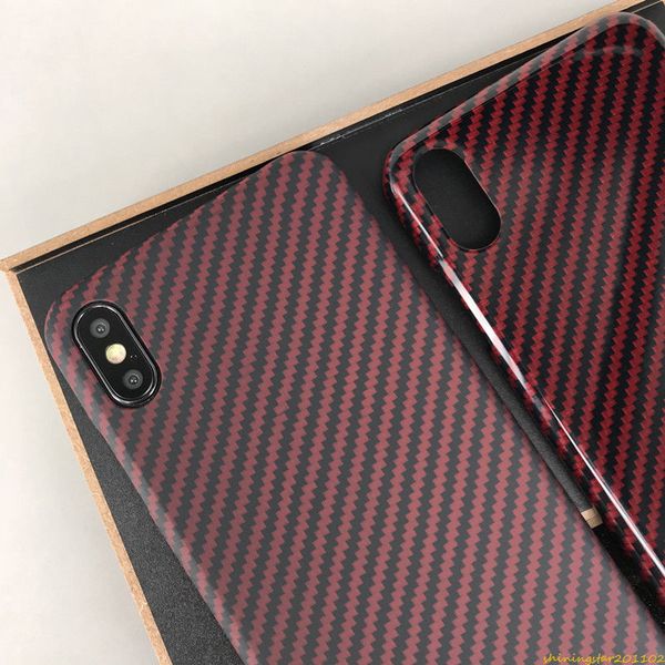 

red twill carbon fiber glossy/matte mobile phone cover case for iphone xs max/xr