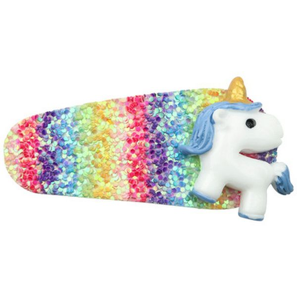 

2016 us kid hair barrette cartoon animal hair clip glitter synthetic leather unicorn hairpin animation horse sparkly gripskids hair jxewi, Black;brown