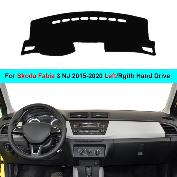 

2 layers car dashboard cover carpet cape for fabia 3 2014 2015-2020 lhd rhd rug sun shade pad carpet dashmat sun shade pad