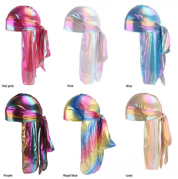 

Unisex Deluxe Silky Durag 2019 НОВЫЙ Стиль Удлиненные головные уборы с длинным хвостом Пиратск