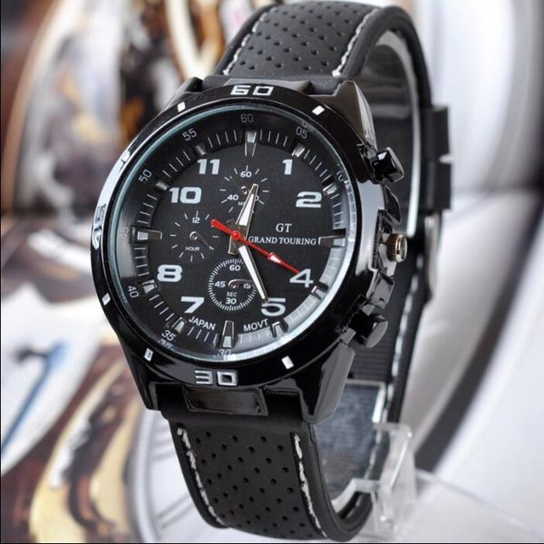 

fashion watches men leather band quartz outdoor sport watch chronograph men wrist watches clock montre femme, Slivery;brown