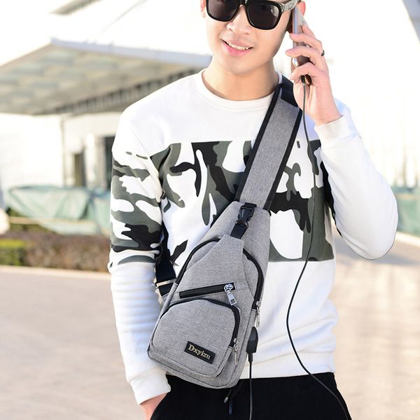 

portable outdoor leisure travel bag cycling multi-functional small bag carrying outdoor sports chest backpack with usb
